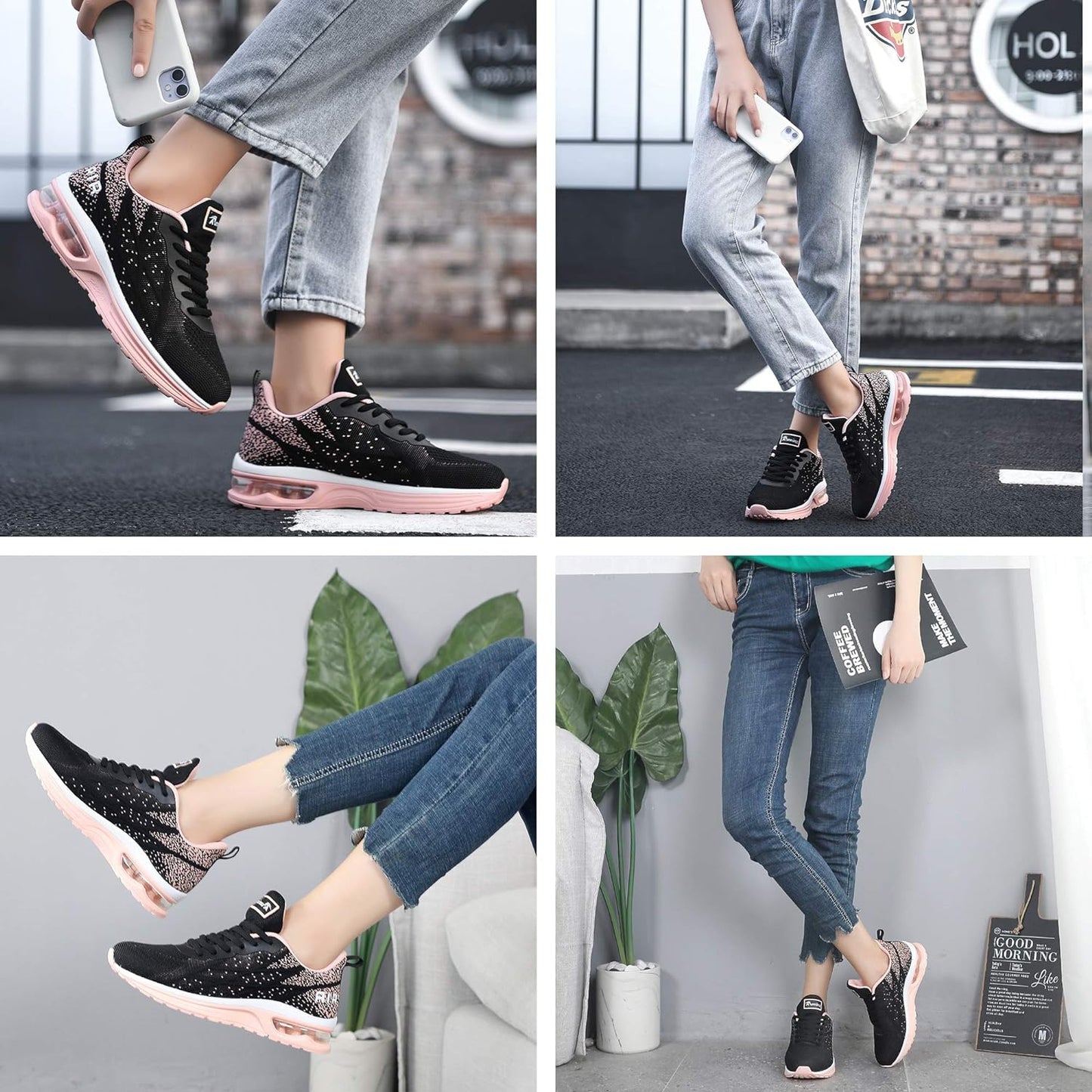 Womens Air Athletic Running Sneakers Fashion Breathable Sport Gym Walking Tennis Shoes (US5.5-10 B(M)